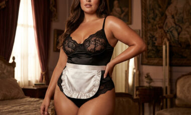 Costume de soubrette grande taille lingerie