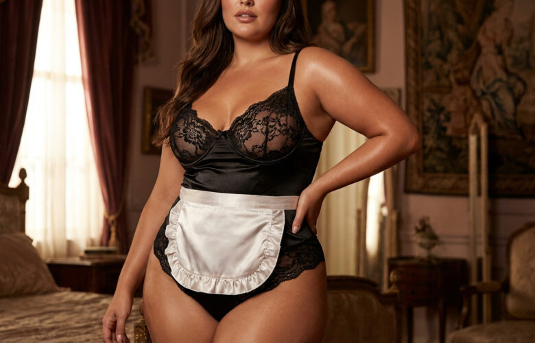 Costume de soubrette grande taille lingerie