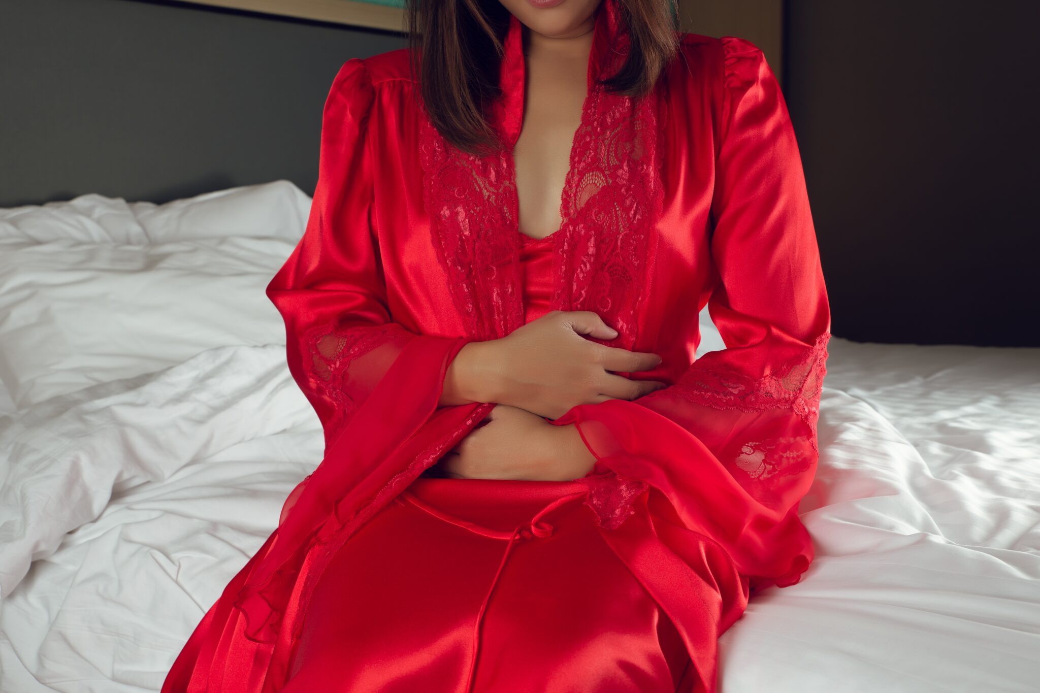 nuisette grande taille rouge